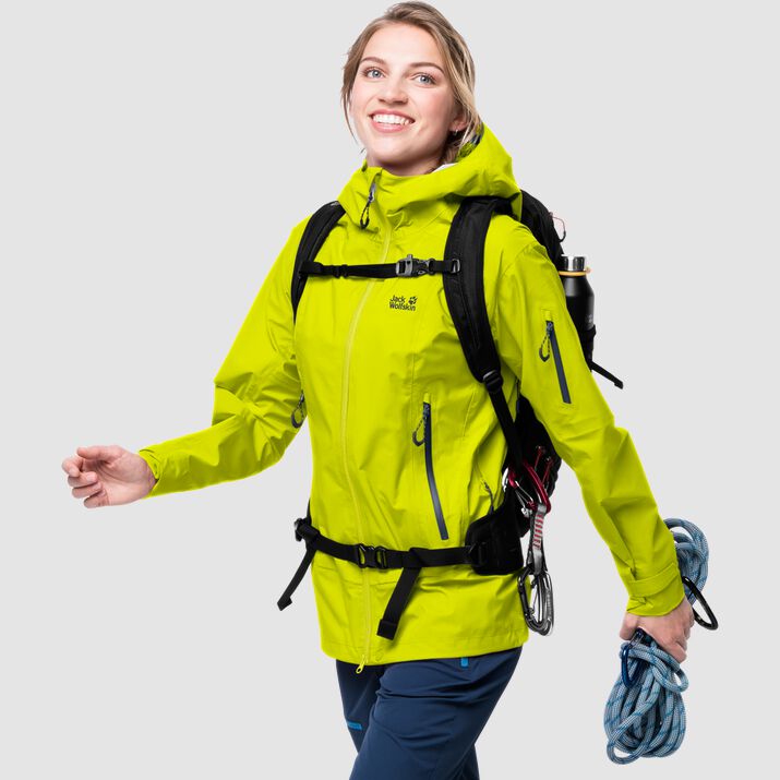 Chamarra Hardshell Jack Wolfskin Exolight Pro Mujer Verdes Mexico-5136481